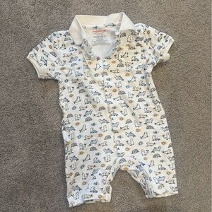 Magnetic Me White Romper with Animal and Sun Print